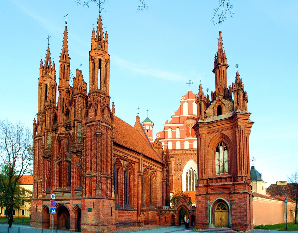 Общий вид, собор Святой Анны, Вильнюс